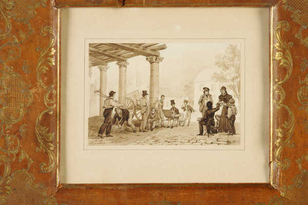 Лепренс Огюст-Хавьер. Русская жанровая сцена 